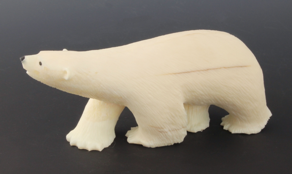 Walking Polar Bear James Uglowook Maruskiya's of Nome Alaska Native Art