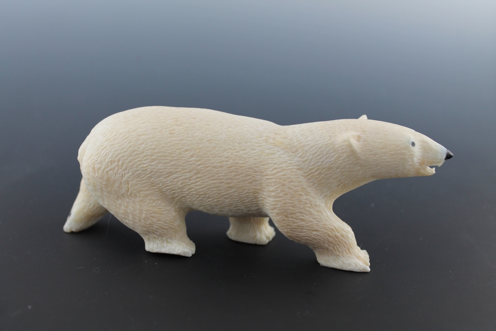 Polar Bear Walking Raymond Toolie Maruskiya's of Nome Alaska Native Art